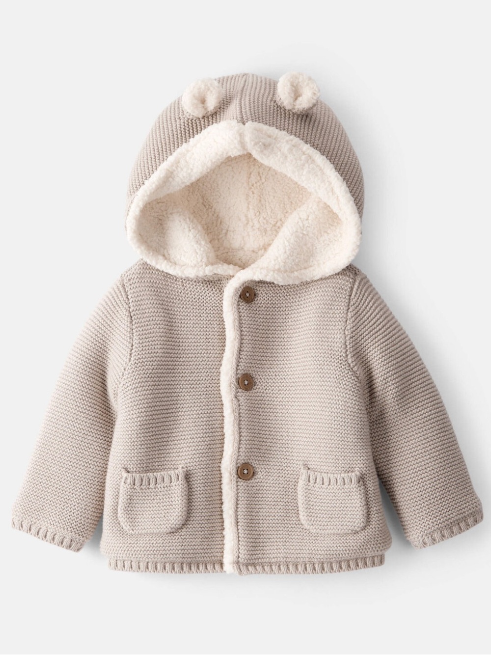 Baby sherpa lined cotton jacket